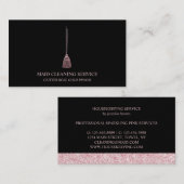 メイドクリーニングハウスきらめくバラ金ゴールド 名刺 (正面/裏面)