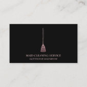 メイドクリーニングハウスきらめくバラ金ゴールド 名刺 (正面)