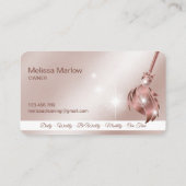 メイドクリーニングハウスきらめくバラ金ゴールド 名刺 (裏面)