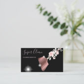 メイドクリーニングハウスきらめくバラ金ゴールド 名刺 (スタンド正面)