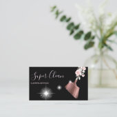 メイドクリーニングハウスきらめくバラ金ゴールド 名刺 (スタンド正面)