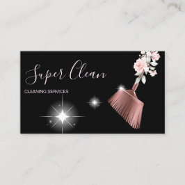 メイドクリーニングハウスきらめくバラ金ゴールド 名刺