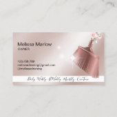 メイドクリーニングハウスきらめくバラ金ゴールド 名刺 (裏面)