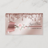 メイドクリーニングハウスきらめくバラ金ゴールド 名刺 (正面)