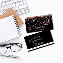 メイドクリーニングハウスきらめくバラ金ゴールド 名刺