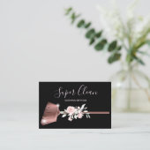 メイドクリーニングハウスきらめくバラ金ゴールド 名刺 (スタンド正面)