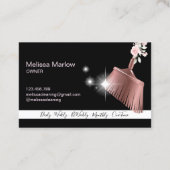 メイドクリーニングハウスきらめくバラ金ゴールド 名刺 (裏面)