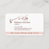 メイドクリーニングハウスきらめくバラ金ゴールド 名刺 (裏面)