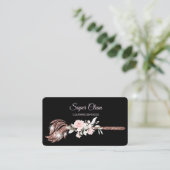 メイドクリーニングハウスきらめくバラ金ゴールド 名刺 (スタンド正面)