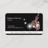 メイドクリーニングハウスきらめくバラ金ゴールド 名刺 (裏面)