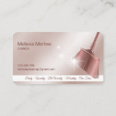 メイドクリーニングハウスきらめくバラ金ゴールド 名刺 (裏面)