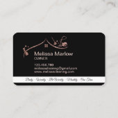 メイドクリーニングハウスきらめくバラ金ゴールド 名刺 (裏面)