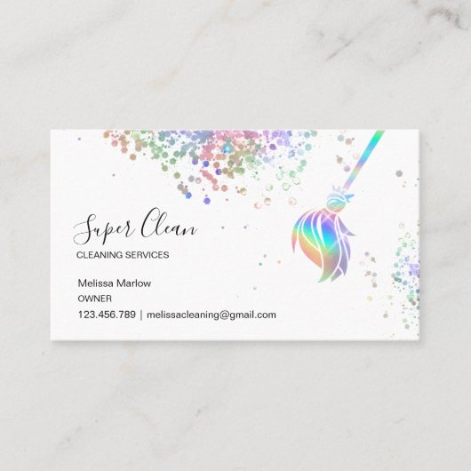 メイドクリーニングハウスきらめくホログラフの次Appoi 予約カード (正面)