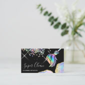 メイドクリーニングハウスきらめくホログラフOpal Busin 名刺 (スタンド正面)
