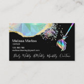 メイドクリーニングハウスきらめくホログラフOpal Busin 名刺 (裏面)