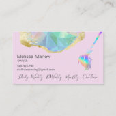 メイドクリーニングハウスきらめくホログラフOpal Busin 名刺 (裏面)