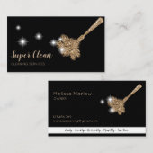 メイドクリーニングハウスきらめく羽毛ダスター 名刺 (正面/裏面)