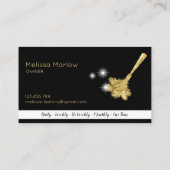 メイドクリーニングハウスきらめく羽毛ダスター 名刺 (裏面)