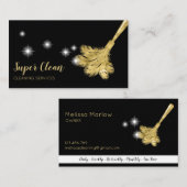 メイドクリーニングハウスきらめく羽毛ダスター 名刺 (正面/裏面)