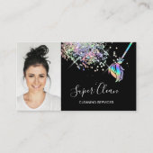 メイドクリーニングハウスきらめく自筆写真 名刺 (正面)