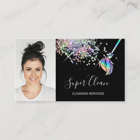 メイドクリーニングハウスきらめく自筆写真 名刺 (正面)