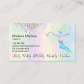 メイドクリーニングハウスきらめく自筆絵付き妖精 名刺 (裏面)