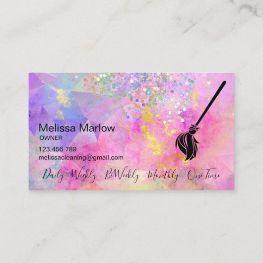 メイドクリーニングハウスきらめく自筆証書 名刺 (裏面)