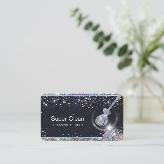 メイドクリーニングハウスきらめく自筆証書QRコード 名刺 (スタンド正面)