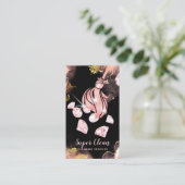 メイドクリーニングハウスきらめく金ゴールドダイヤモンドブシン 名刺 (スタンド正面)