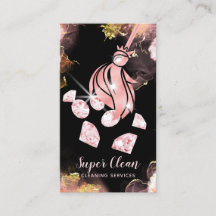 メイドクリーニングハウスきらめく金ゴールドダイヤモンドブシン