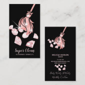 メイドクリーニングハウスきらめく金ゴールドダイヤモンド 名刺 (正面/裏面)