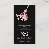 メイドクリーニングハウスきらめく金ゴールドダイヤモンド 名刺 (裏面)