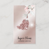 メイドクリーニングハウスきらめく金ゴールドフローラ事業 名刺 (正面)