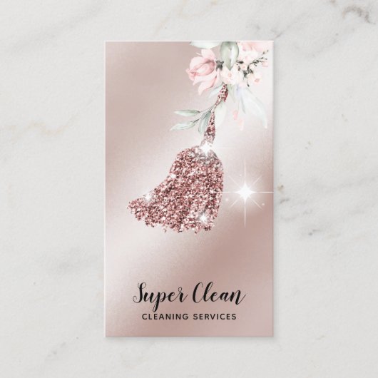 メイドクリーニングハウスきらめく金ゴールドフローラ事業 名刺 (正面)