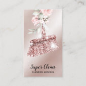 メイドクリーニングハウスきらめく金ゴールドフローラ事業 名刺 (正面)