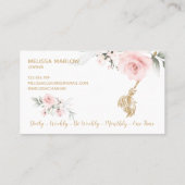 メイドクリーニングハウスきらめく金ゴールドフローラ事業 名刺 (裏面)