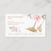 メイドクリーニングハウスきらめく金ゴールドフローラ事業 名刺 (裏面)