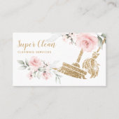 メイドクリーニングハウスきらめく金ゴールドフローラ事業 名刺 (正面)