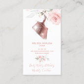 メイドクリーニングハウスきらめく金ゴールドフローラ 名刺 (裏面)