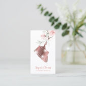 メイドクリーニングハウスきらめく金ゴールドフローラ 名刺 (スタンド正面)