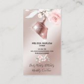 メイドクリーニングハウスきらめく金ゴールドフローラ 名刺 (裏面)