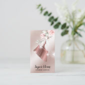 メイドクリーニングハウスきらめく金ゴールドフローラ 名刺 (スタンド正面)