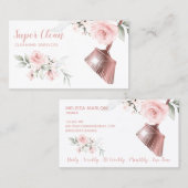 メイドクリーニングハウスきらめく金ゴールドフローラ 名刺 (正面/裏面)