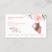 メイドクリーニングハウスきらめく金ゴールドフローラ 名刺 (裏面)