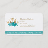 メイドクリーニングハウスきらめく金ゴールド名刺 名刺 (裏面)