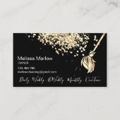 メイドクリーニングハウスきらめく金ゴールド名刺 名刺 (裏面)