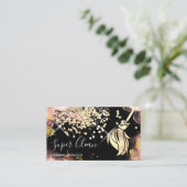 メイドクリーニングハウスきらめく金ゴールド名刺 名刺 (スタンド正面)