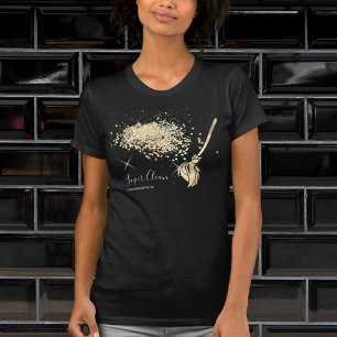 メイドクリーニングハウスきらめく金ゴールド名刺 Tシャツ
