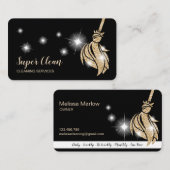 メイドクリーニングハウスきらめく金ゴールド 名刺 (正面/裏面)