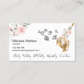 メイドクリーニングハウスきらめく金ゴールド 名刺 (裏面)